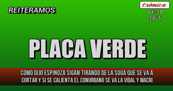 Placas Rojas - COMO DIJO ESPINOZA SIGAN TIRANDO DE LA SOGA QUE SE VA A CORTAR Y SI SE CALIENTA EL CONURBANO SE VA LA VIDAL Y MACRI