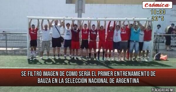 Placas Rojas - Se filtró imagen de como sería el primer entrenamiento de Bauza en la Selección Nacional de Argentina