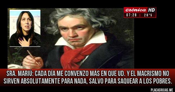 Placas Rojas - sra. mariú: cada día me convenzo más en que ud. y el macrismo no sirven absolutamente para nada, salvo para saquear a los pobres.