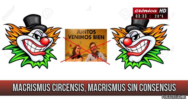 Placas Rojas - macrismus circensis, macrismus sin consensus