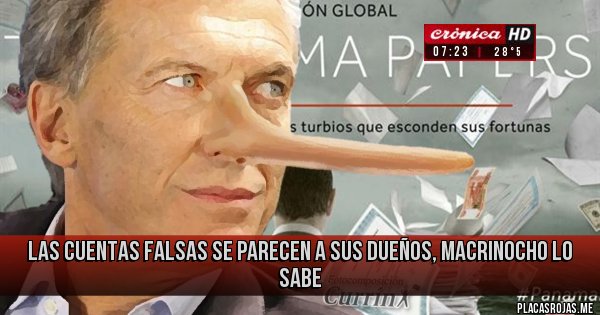 Placas Rojas - LAS CUENTAS FALSAS SE PARECEN A SUS DUEÑOS, MACRINOCHO LO SABE