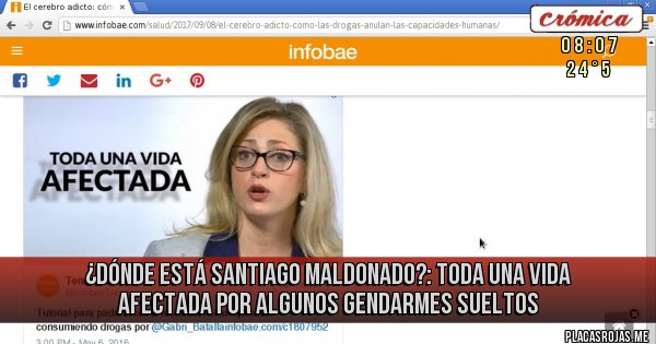 Placas Rojas - ¿Dónde está Santiago Maldonado?: toda una vida afectada por Algunos Gendarmes Sueltos