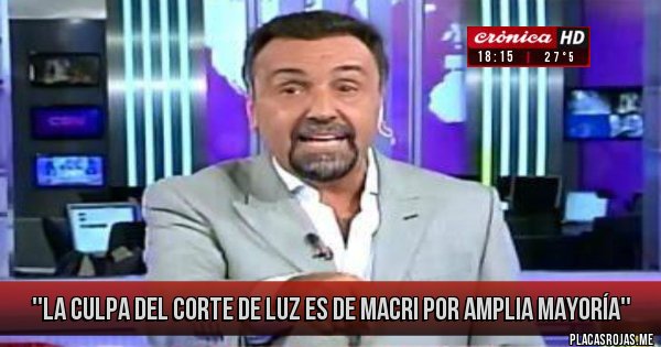 Placas Rojas - ''La culpa del corte de luz es de Macri por amplia mayoría''