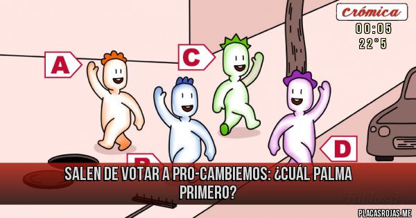 Placas Rojas - SALEN DE VOTAR A PRO-CAMBIEMOS: ¿CUÁL PALMA PRIMERO?
