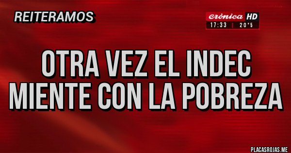 Placas Rojas - Otra vez el INDEC miente con la pobreza