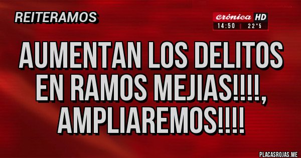 Placas Rojas - Aumentan los delitos en Ramos Mejias!!!!, ampliaremos!!!!