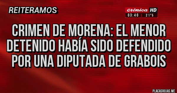 Placas Rojas - Crimen de Morena: el menor detenido había sido defendido por una diputada de Grabois