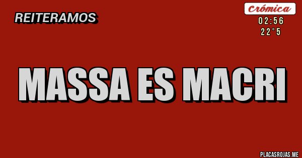 Placas Rojas - MASSA ES MACRI