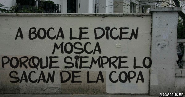 Placas Rojas - A boca le dicen mosca
porque siempre lo sacan de la copa
