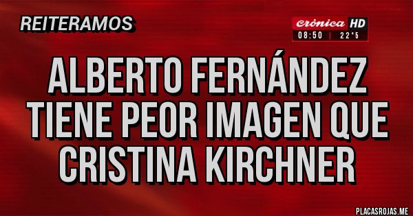 Placas Rojas - Alberto Fernández tiene peor imagen que Cristina Kirchner