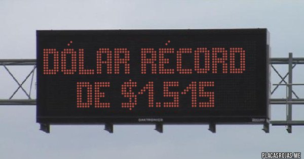 Placas Rojas - Dólar récord de $1.515