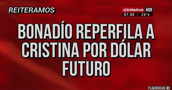 Placas Rojas - Bonadío reperfila a Cristina por dólar futuro Placas Rojas - Bonadío reperfila a Cristina por dólar futuro