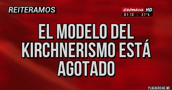 Placas Rojas - el modelo del kirchnerismo está agotado Placas Rojas - el modelo del kirchnerismo está agotado