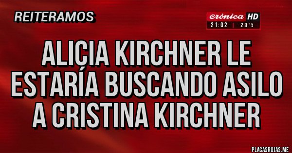 Placas Rojas - Alicia Kirchner le estaría buscando asilo a Cristina Kirchner