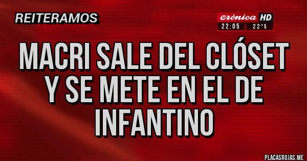 Placas Rojas - Macri sale del clóset y se mete en el de Infantino