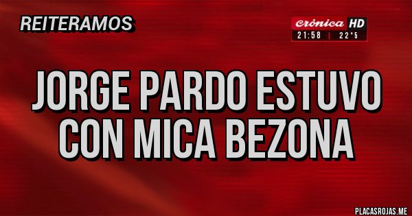 Placas Rojas - Jorge Pardo estuvo con Mica Bezona