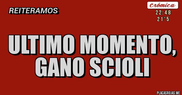 Placas Rojas - Ultimo momento, gano scioli Placas Rojas - Ultimo momento, gano scioli