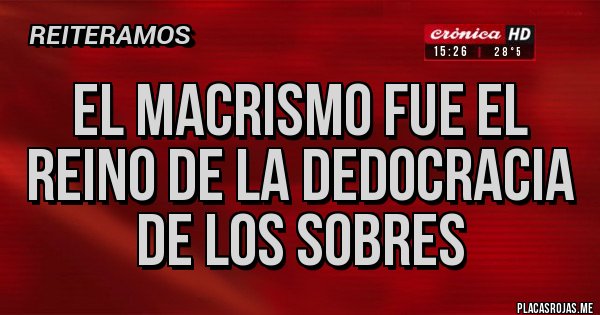 Placas Rojas - El macrismo fue el Reino de la dedocracia de los sobres