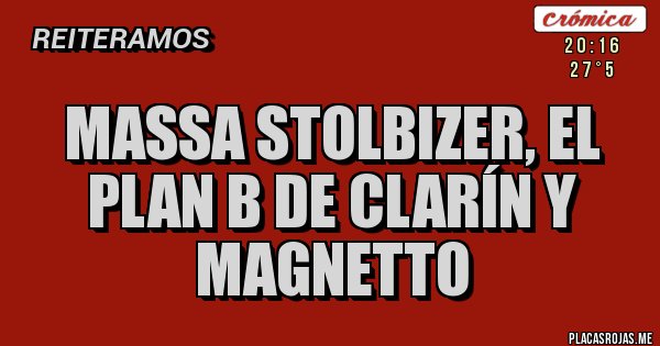 Placas Rojas - massa stolbizer, el plan b de clarín y magnetto