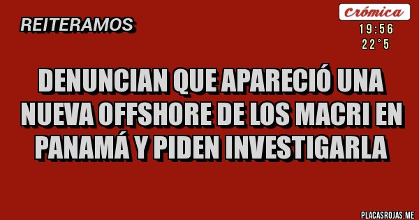 Placas Rojas - Denuncian que apareció una nueva offshore de los Macri en Panamá y piden investigarla